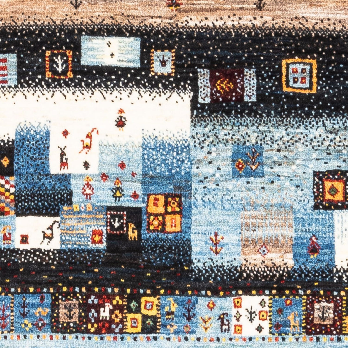 Tapis Gabbeh - Loribaft Persan - Royal - 141 x 87 cm - multicolore