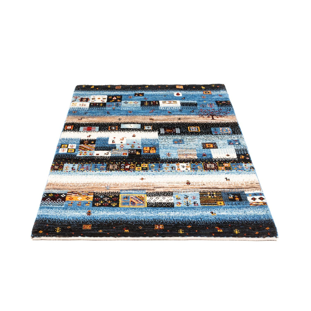 Tapis Gabbeh - Loribaft Persan - Royal - 141 x 87 cm - multicolore