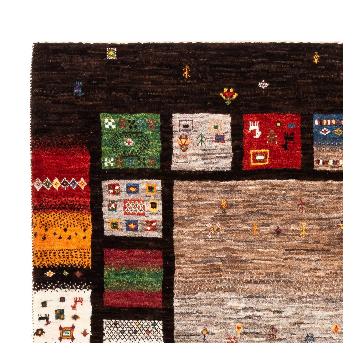 Tapis Gabbeh - Loribaft Persan - Royal - 214 x 156 cm - multicolore