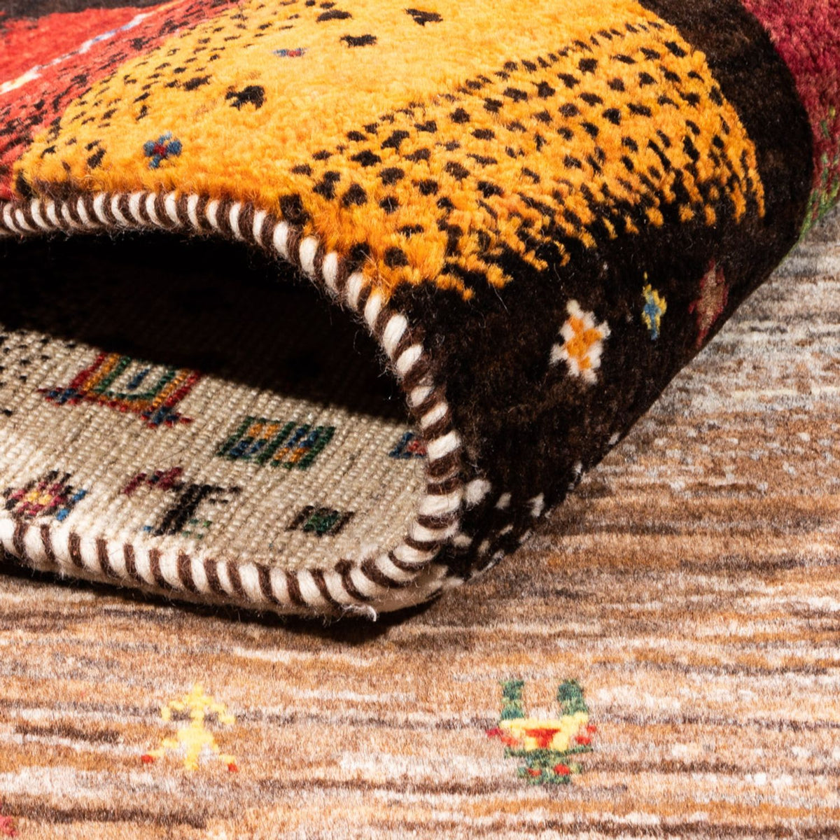 Tapis Gabbeh - Loribaft Persan - Royal - 214 x 156 cm - multicolore