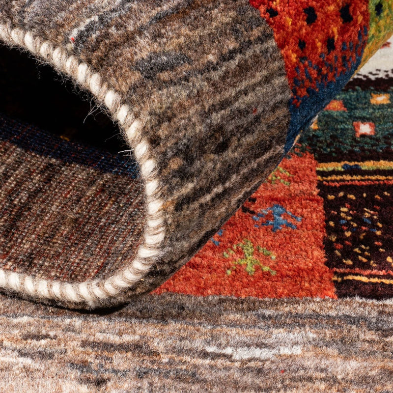 Tapis Gabbeh - Loribaft Persan - Royal - 106 x 81 cm - multicolore