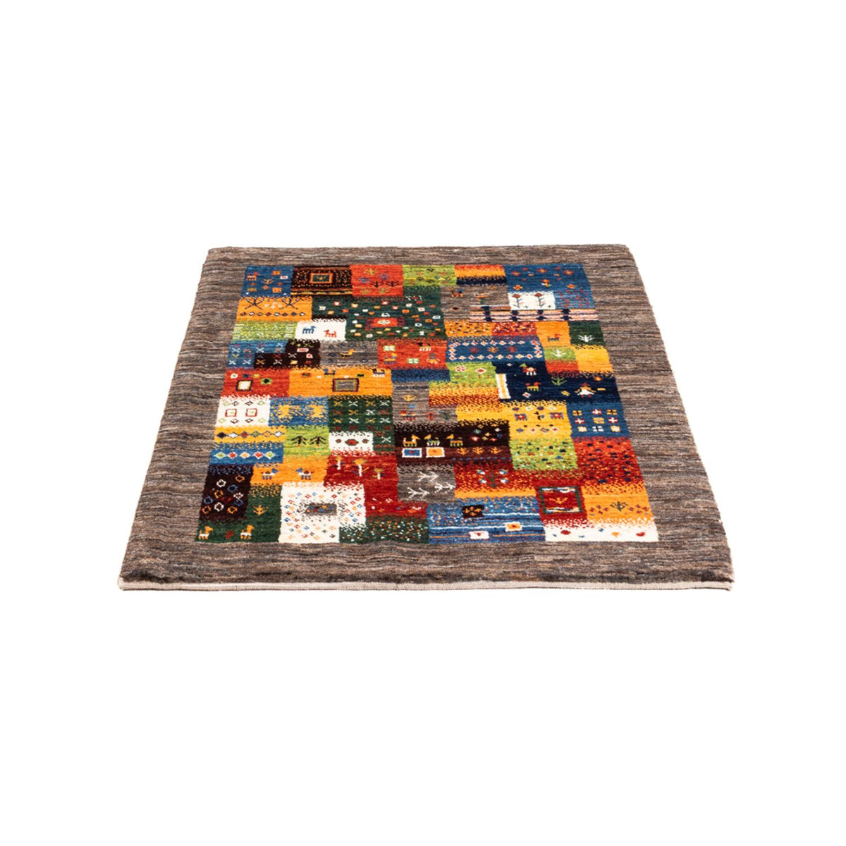 Tapis Gabbeh - Loribaft Persan - Royal - 106 x 81 cm - multicolore