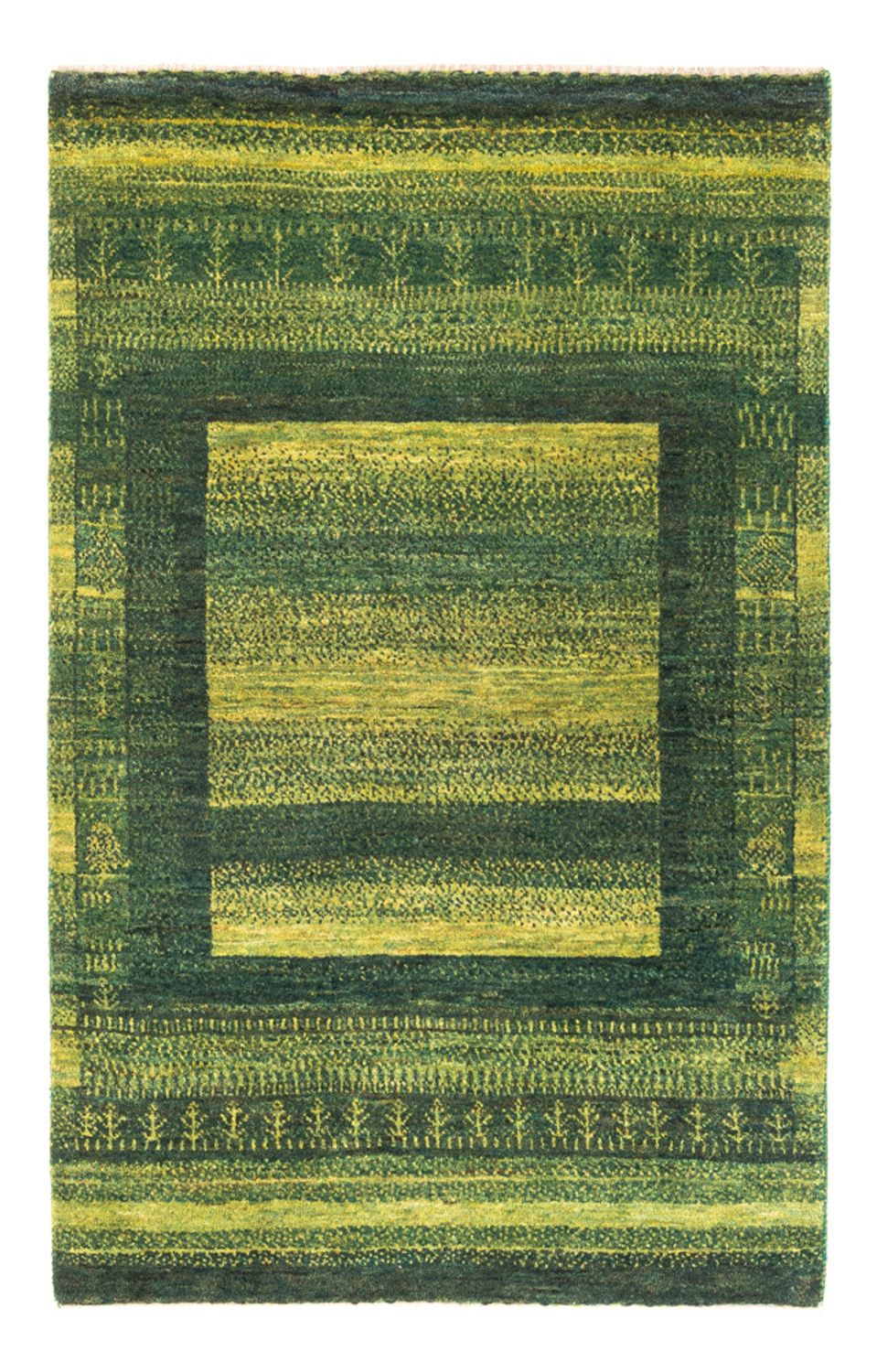 Tapis Gabbeh - Loribaft Persan - Royal - 150 x 97 cm - vert