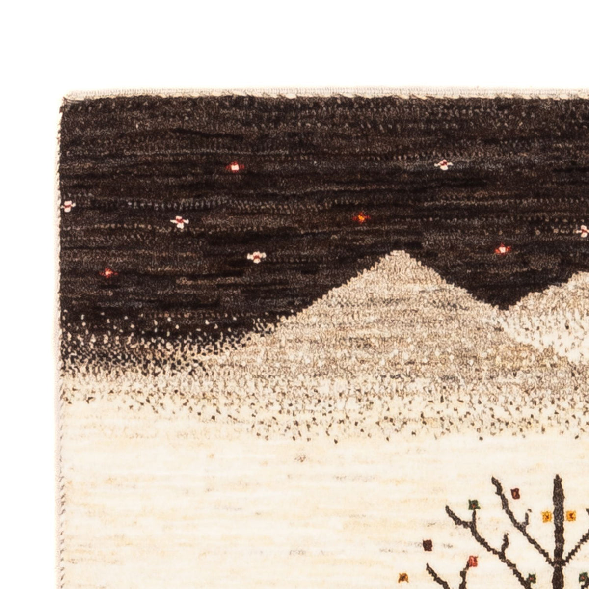 Tapis Gabbeh - Loribaft Persan - Royal - 132 x 84 cm - crème