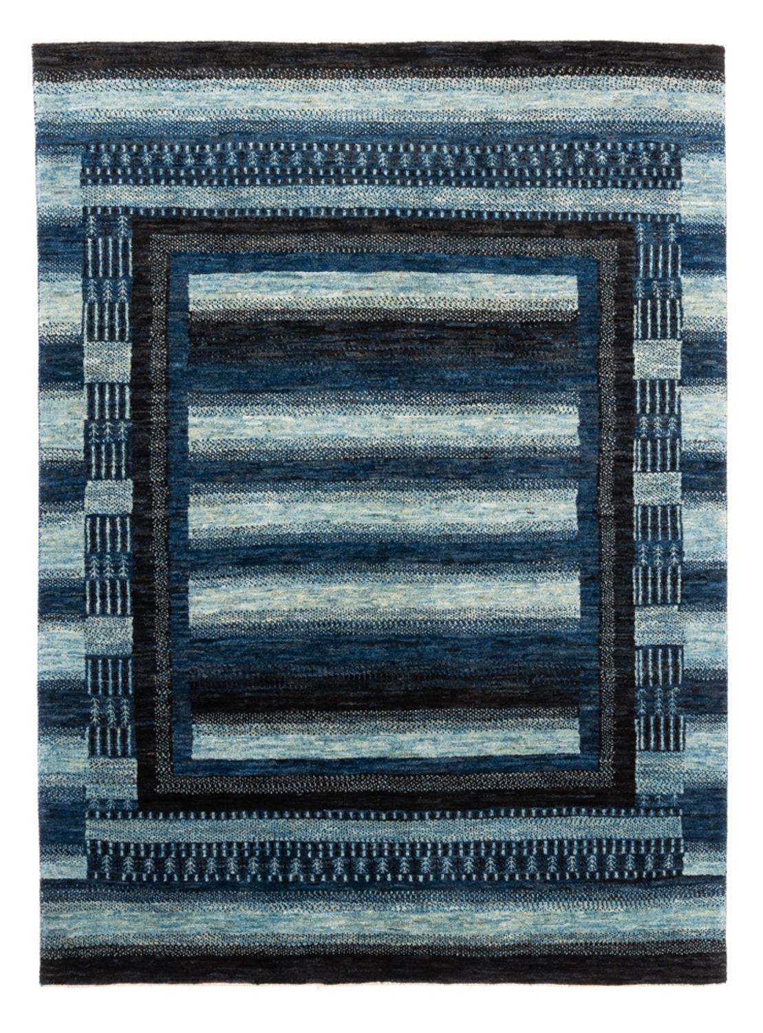 Tapis Gabbeh - Loribaft Persan - Royal - 204 x 149 cm - bleu