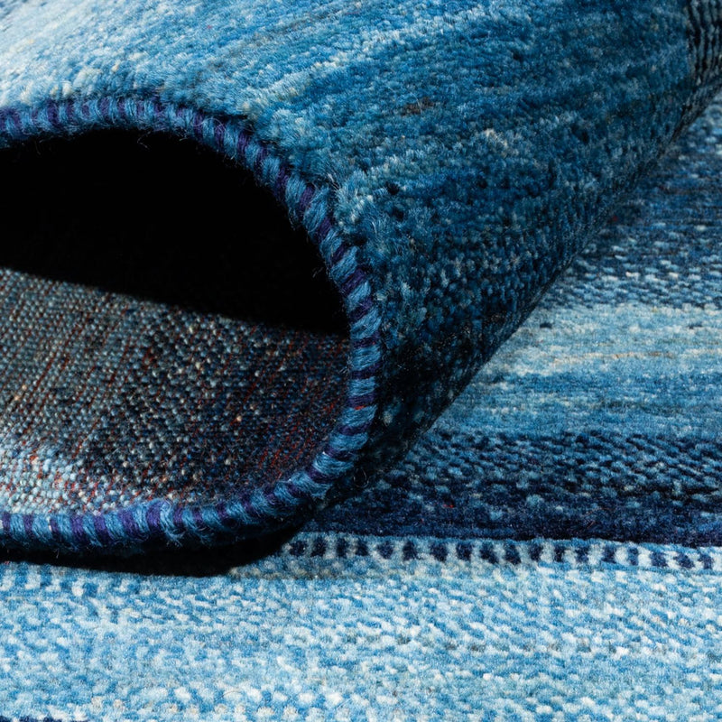 Tapis Gabbeh - Loribaft Persan - Royal - 210 x 150 cm - bleu