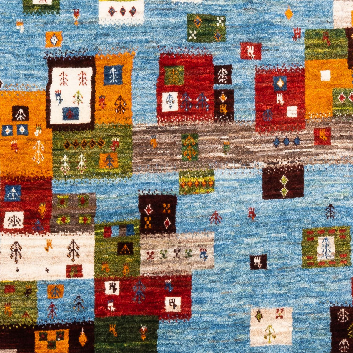 Tapis Gabbeh - Loribaft Persan - Royal - 192 x 159 cm - bleu