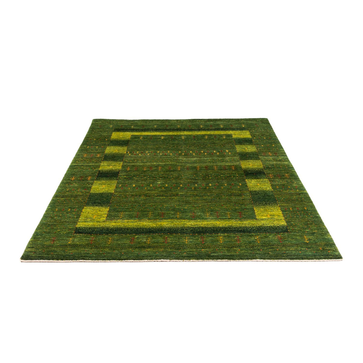 Tapis Gabbeh - Loribaft Persan - 205 x 150 cm - vert