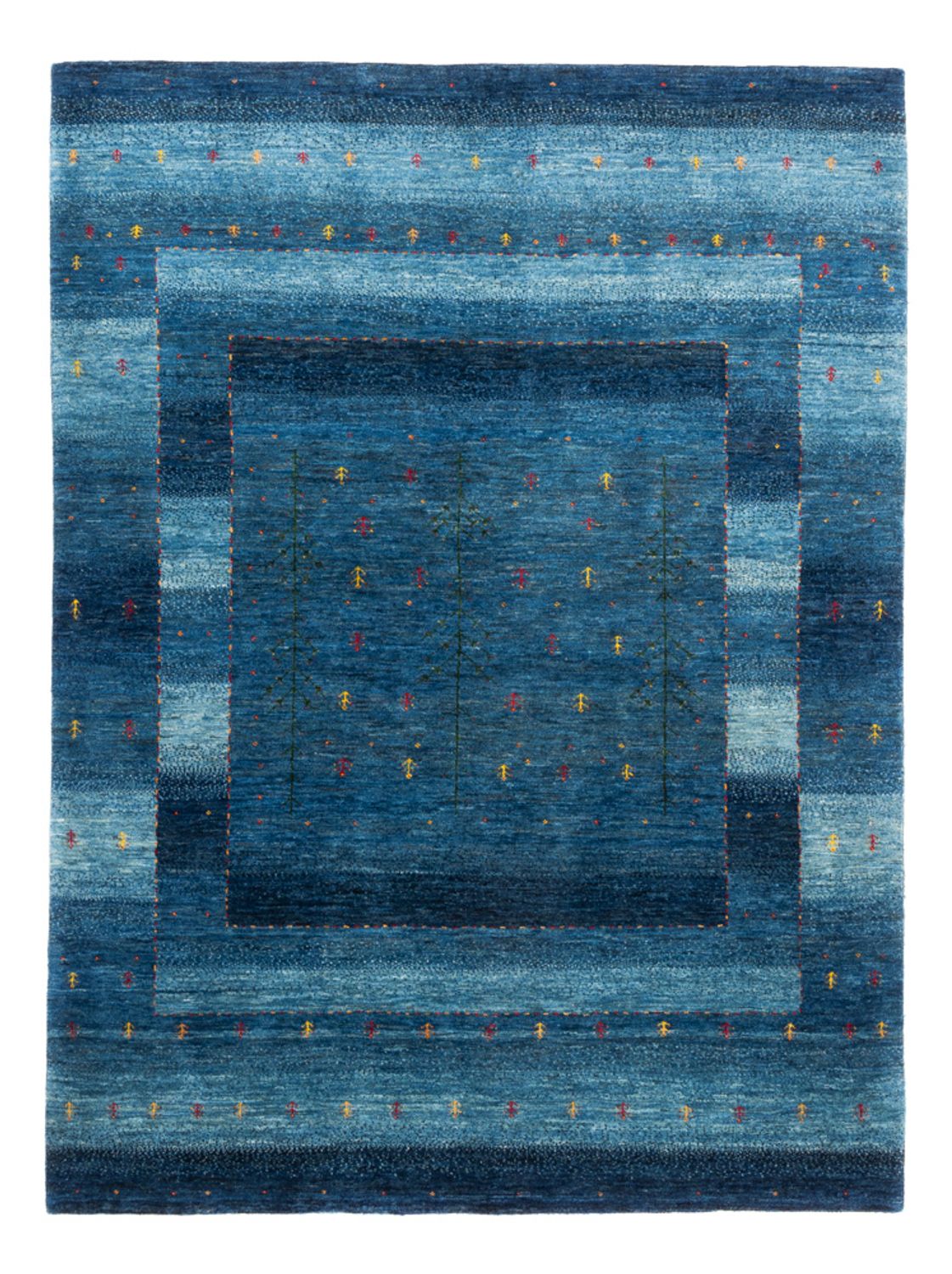 Tapis Gabbeh - Loribaft Persan - 209 x 154 cm - bleu