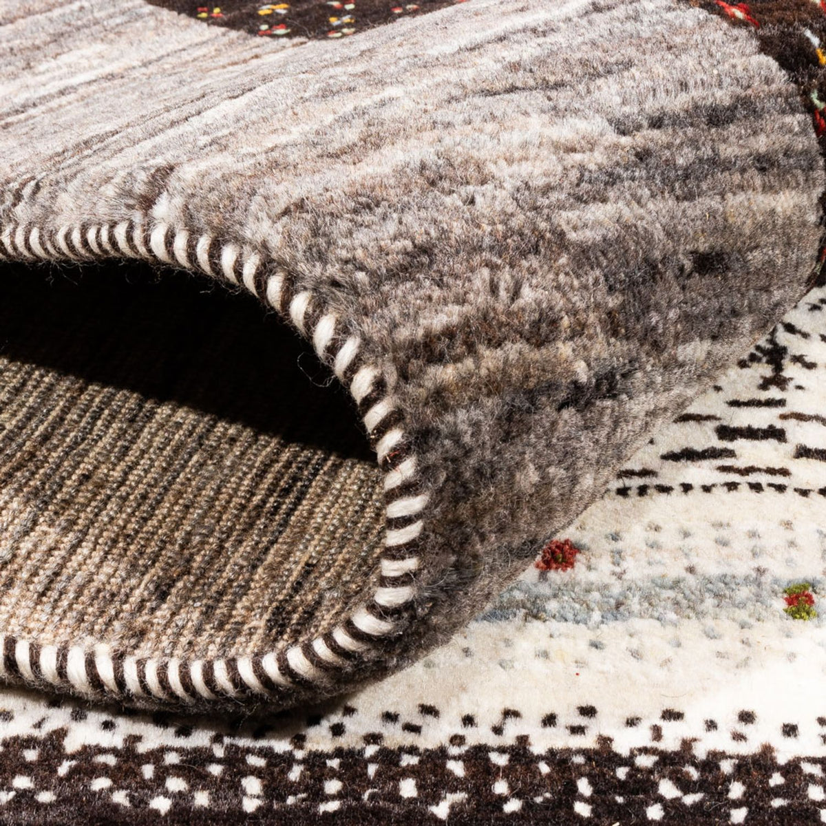 Tapis Gabbeh - Loribaft Persan - Royal - 208 x 152 cm - naturel