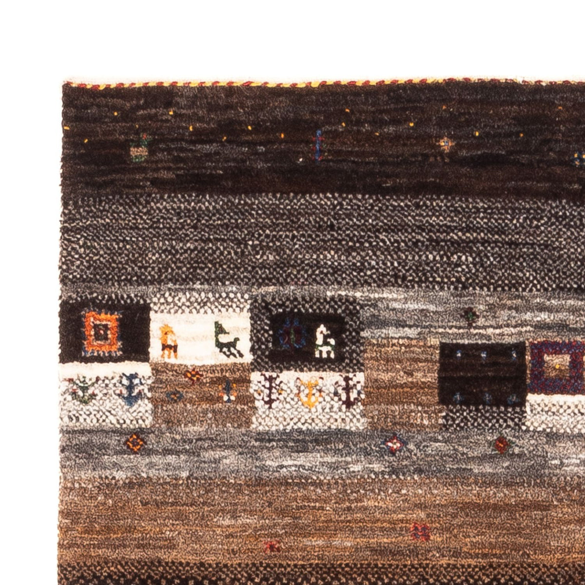 Tapis Gabbeh - Loribaft Persan - Royal - 129 x 84 cm - multicolore