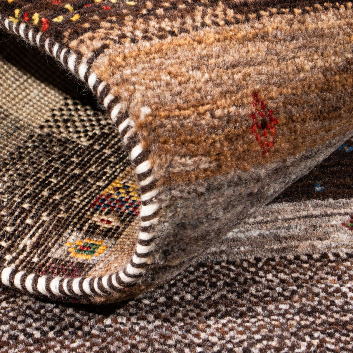 Tapis Gabbeh - Loribaft Persan - Royal - 129 x 84 cm - multicolore