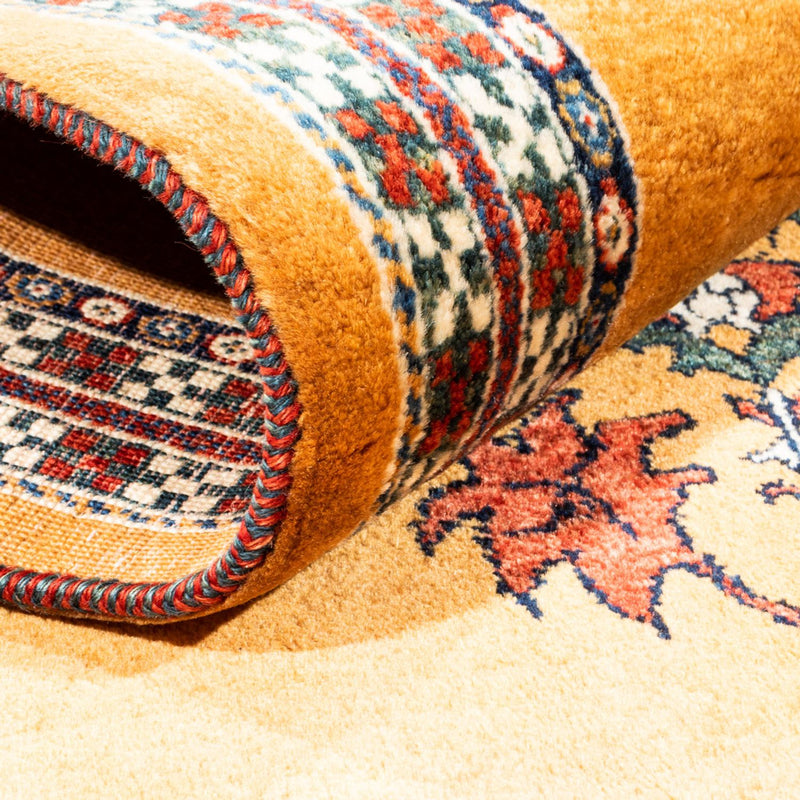 Tapis Gabbeh - Persan - 148 x 105 cm - or