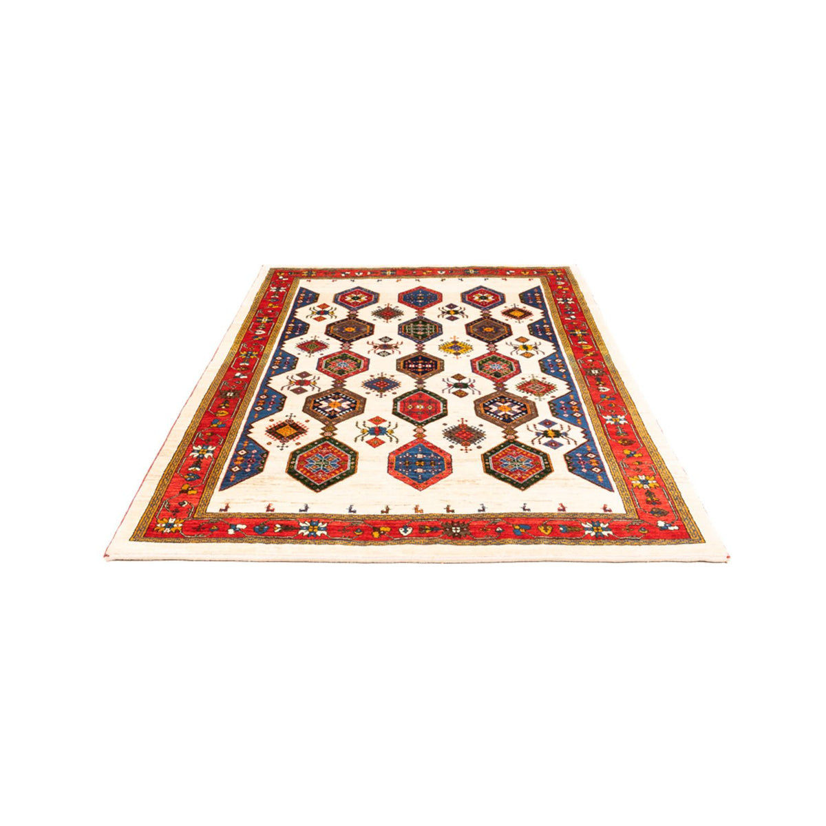 Tapis Gabbeh - Persan - 205 x 153 cm - multicolore