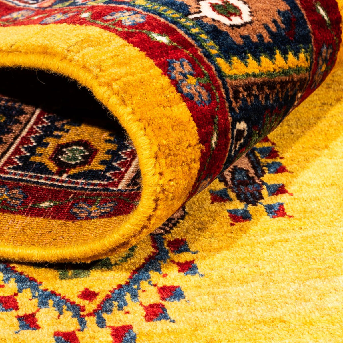 Tapis Gabbeh - Persan - 230 x 150 cm - or