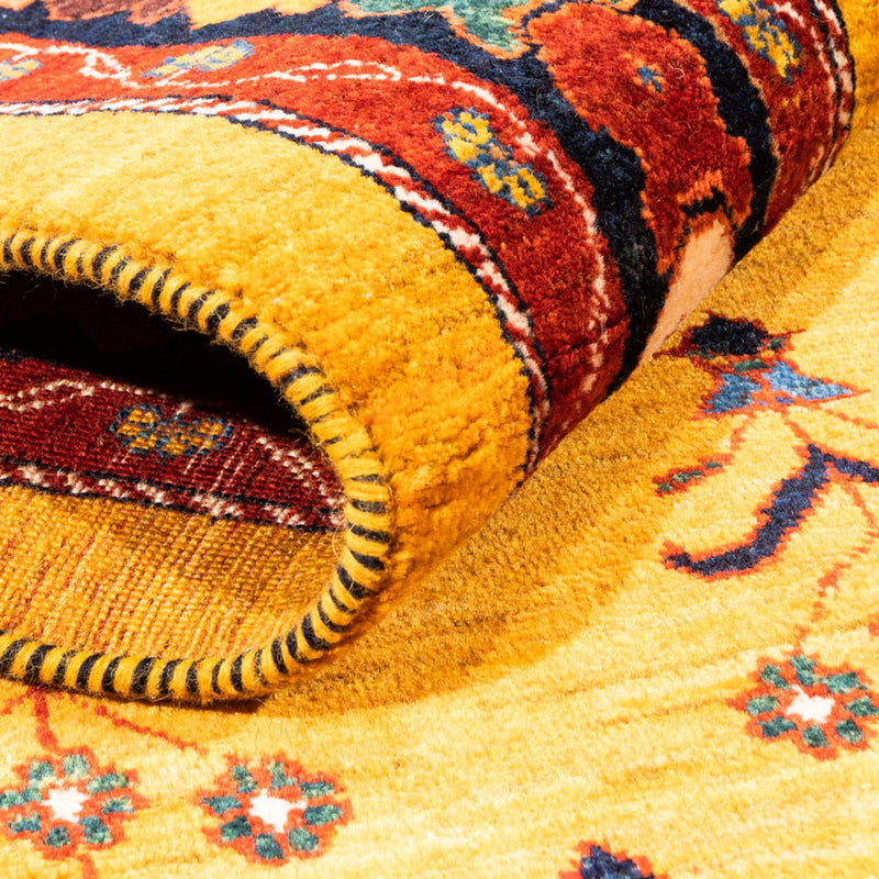 Tapis Gabbeh - Persan - 198 x 149 cm - or
