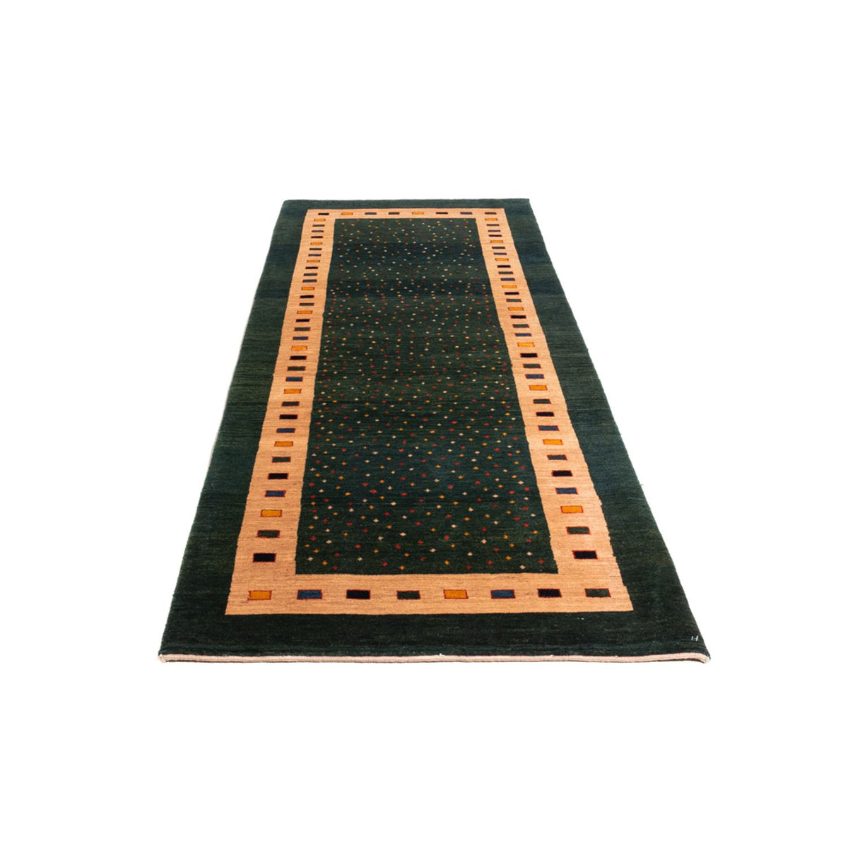 Tapis de couloir Tapis Gabbeh - Persan - 226 x 86 cm - vert