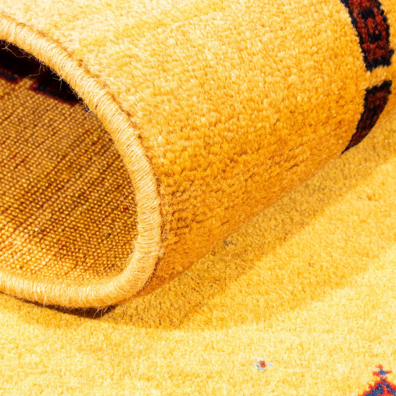 Tapis Gabbeh - Persan - 155 x 83 cm - jaune