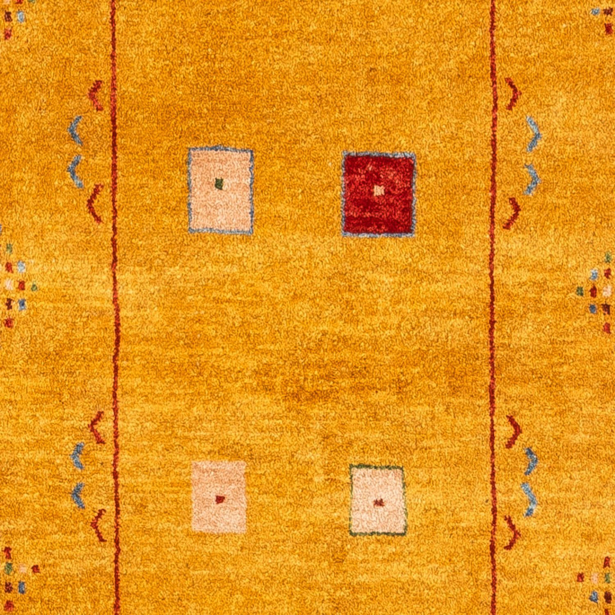 Tapis de couloir Tapis Gabbeh - Persan - 204 x 84 cm - or