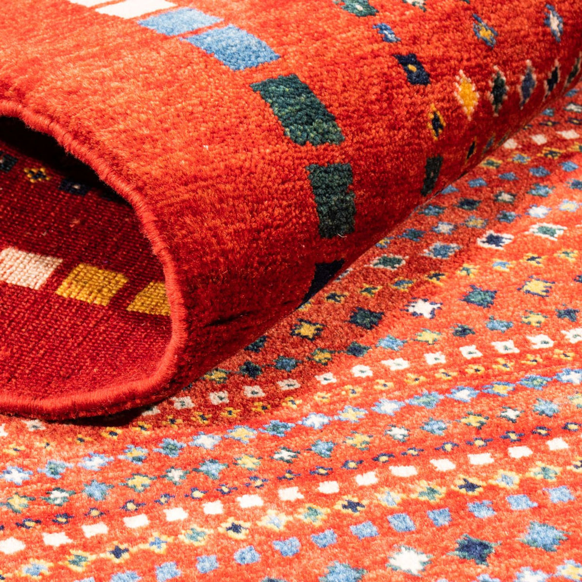 Tapis Gabbeh - Persan - 144 x 80 cm - rouge