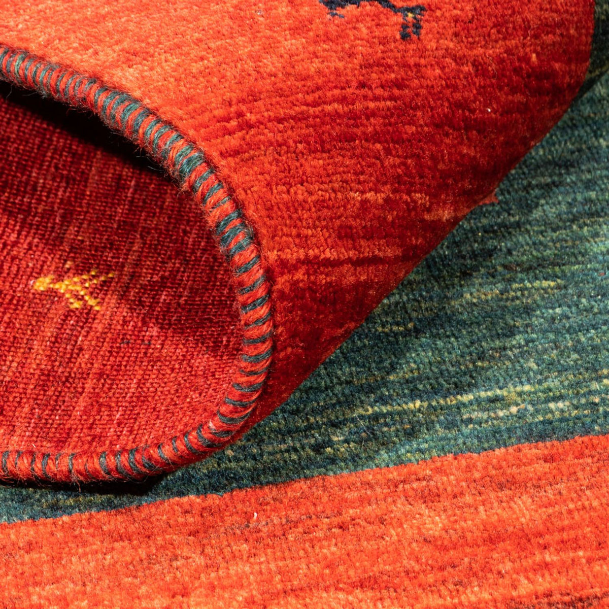 Tapis Gabbeh - Persan - 122 x 78 cm - rouge