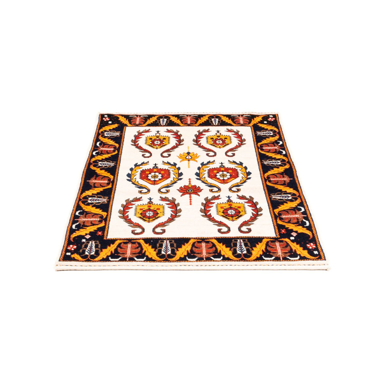 Tapis Gabbeh - Persan - 126 x 86 cm - crème