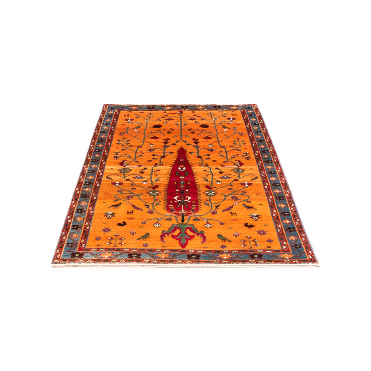Tapis Gabbeh - Persan - 155 x 100 cm - or