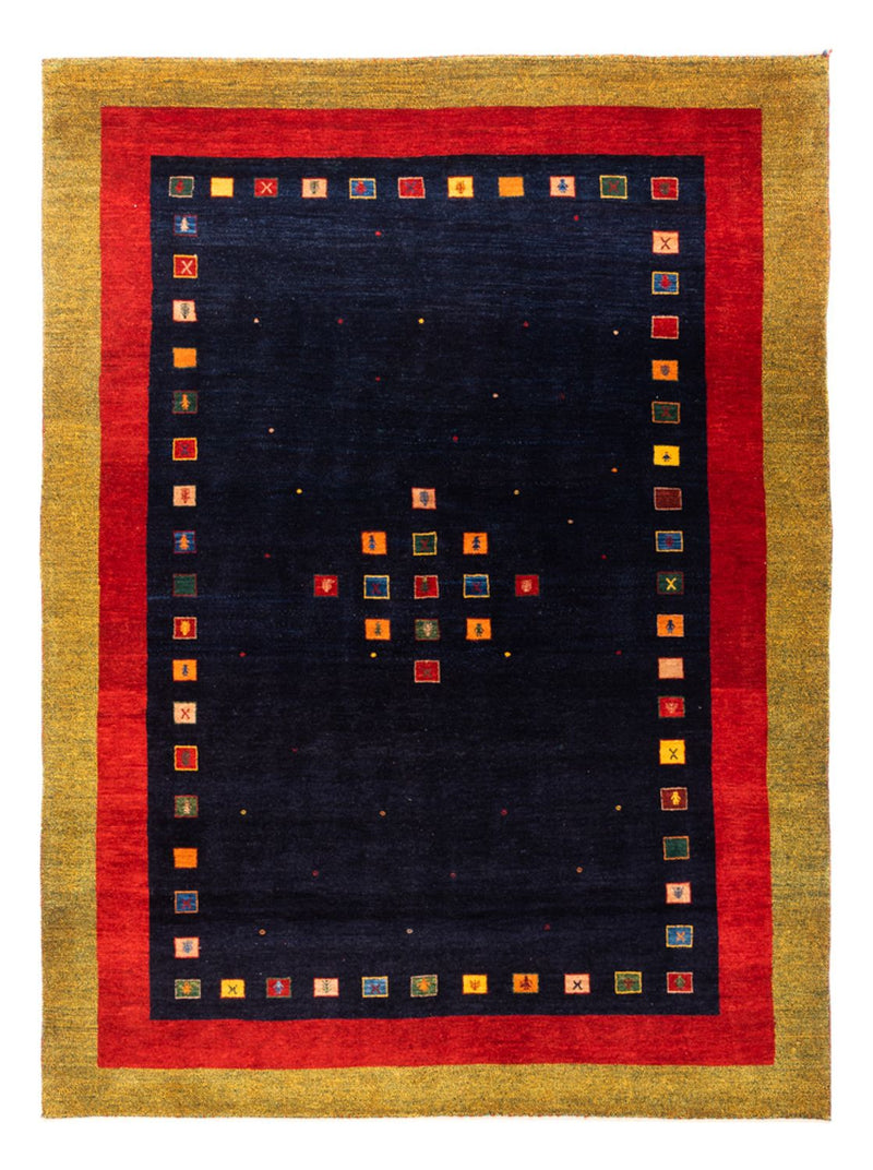 Tapis Gabbeh - Persan - 216 x 158 cm - bleu foncé