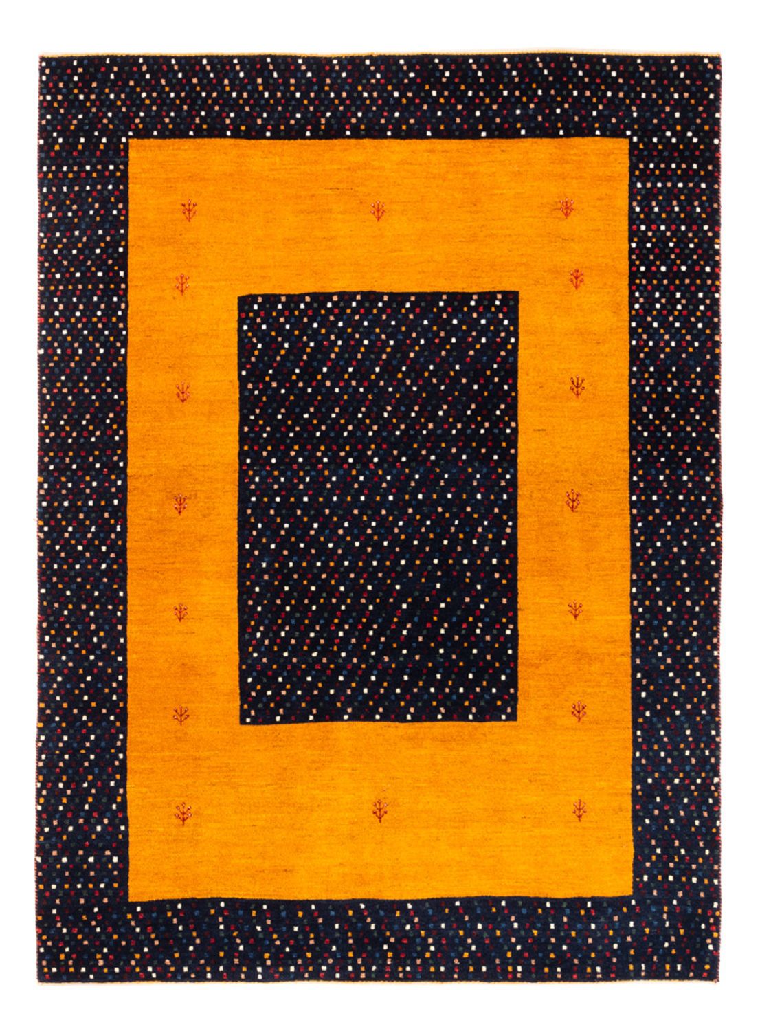 Tapis Gabbeh - Persan - 180 x 132 cm - or