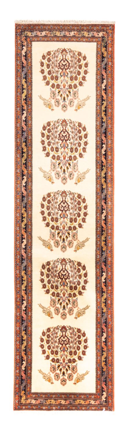 Tapis de couloir Tapis persan - Nomadic - 290 x 75 cm - crème