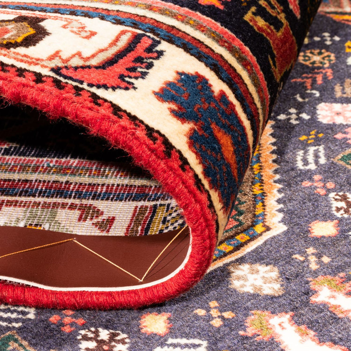 Tapis de couloir Tapis persan - Nomadic - 290 x 80 cm - bleu foncé