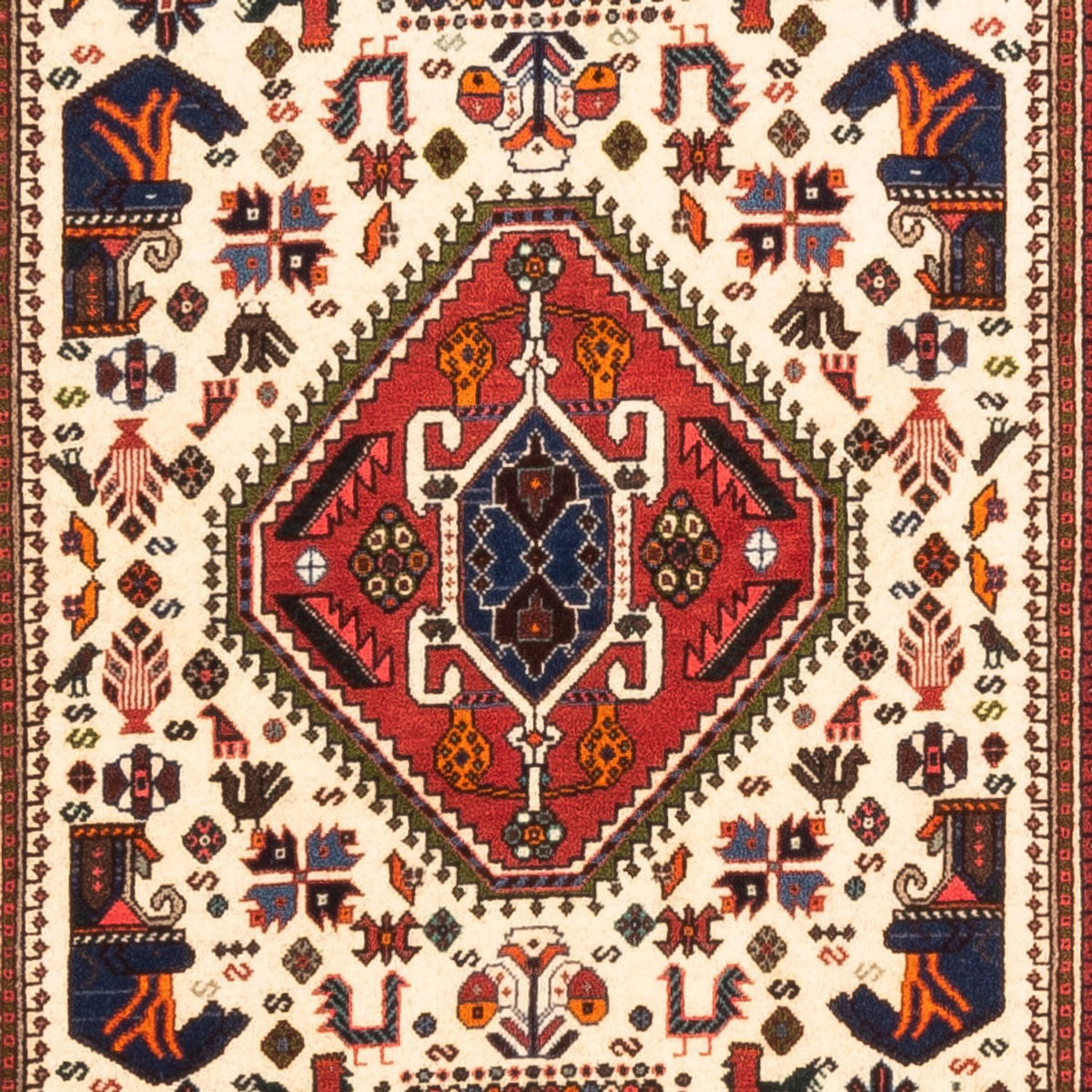 Tapis de couloir Tapis persan - Nomadic - 250 x 77 cm - crème