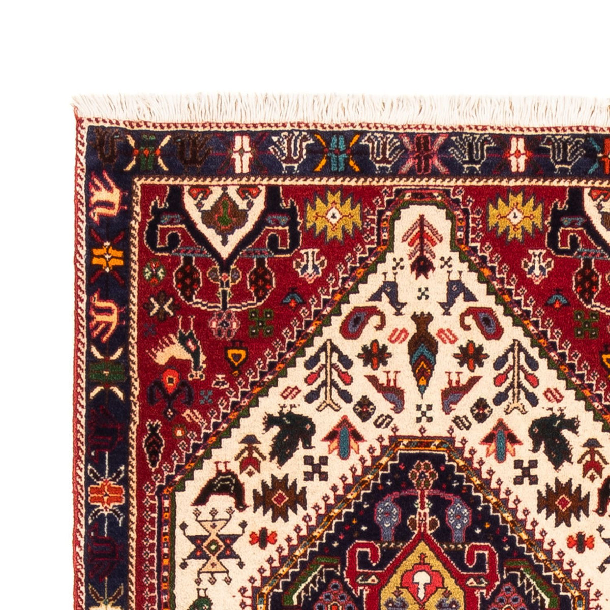 Tapis de couloir Tapis persan - Nomadic - 253 x 77 cm - crème