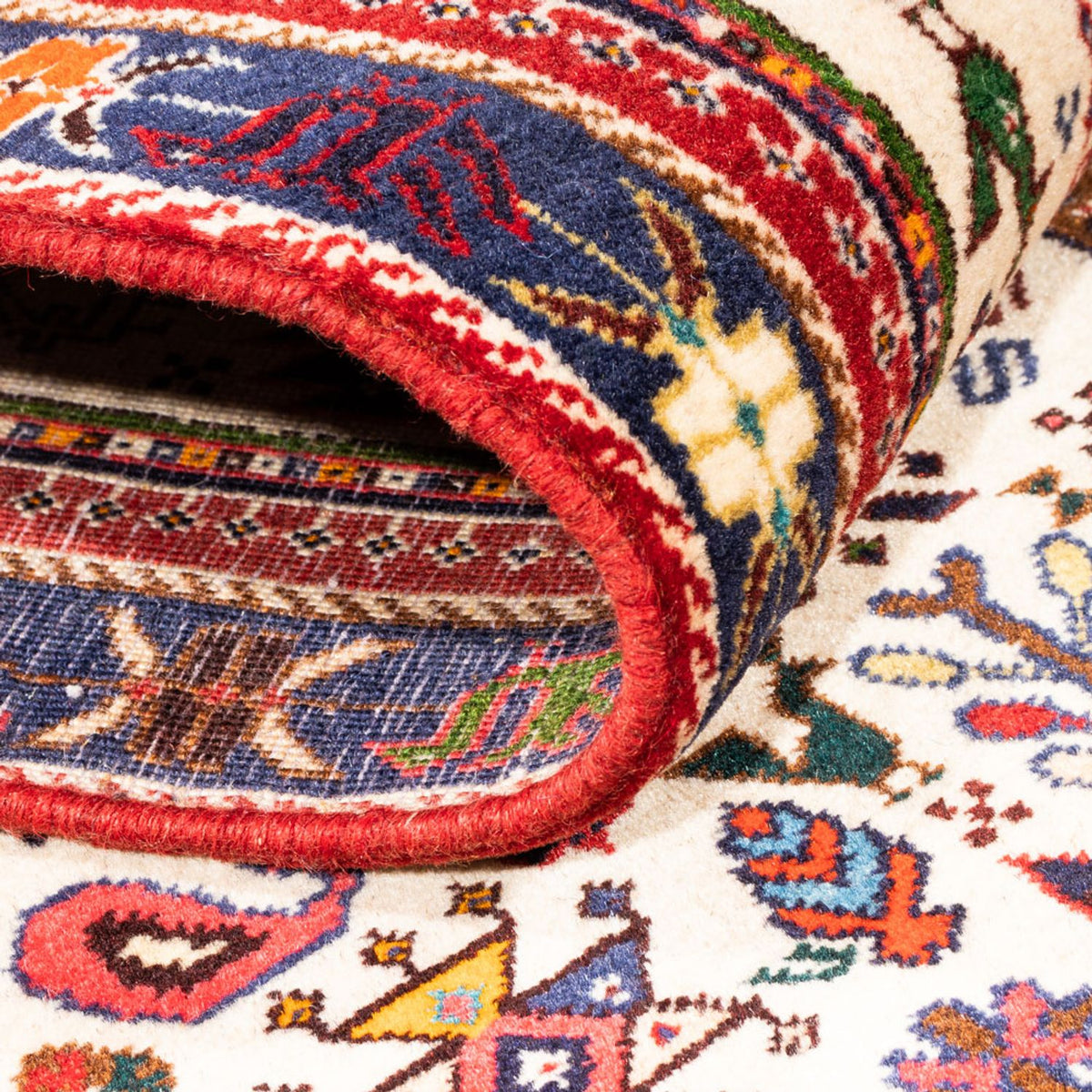 Tapis de couloir Tapis persan - Nomadic - 253 x 77 cm - crème