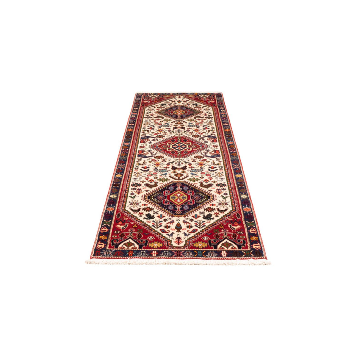 Tapis de couloir Tapis persan - Nomadic - 253 x 77 cm - crème