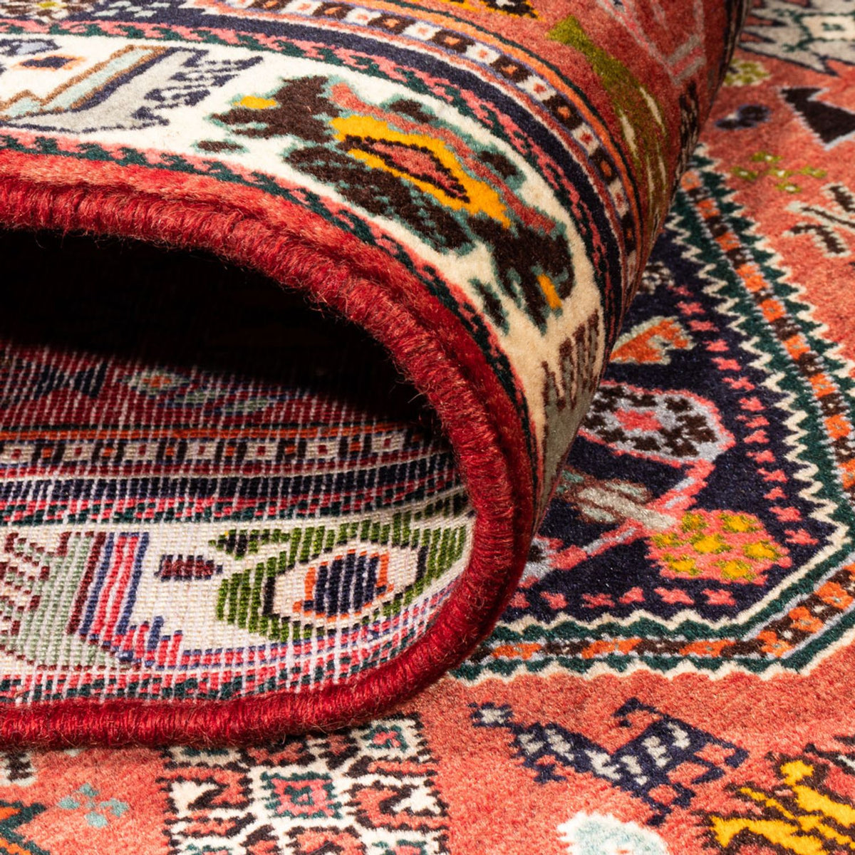 Tapis de couloir Tapis persan - Nomadic - 258 x 80 cm - rouge