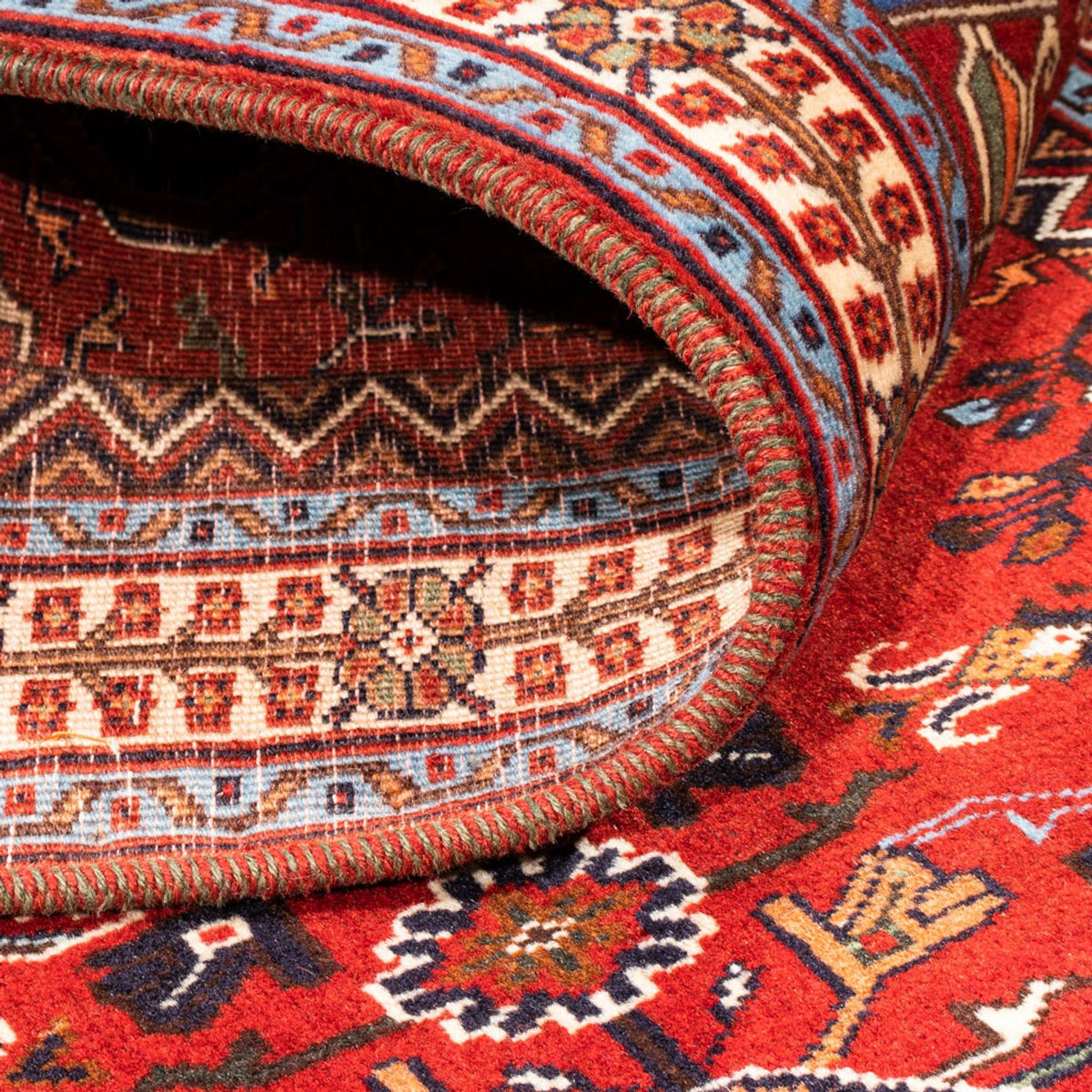 Tapis de couloir Tapis persan - Nomadic - 248 x 85 cm - rouge