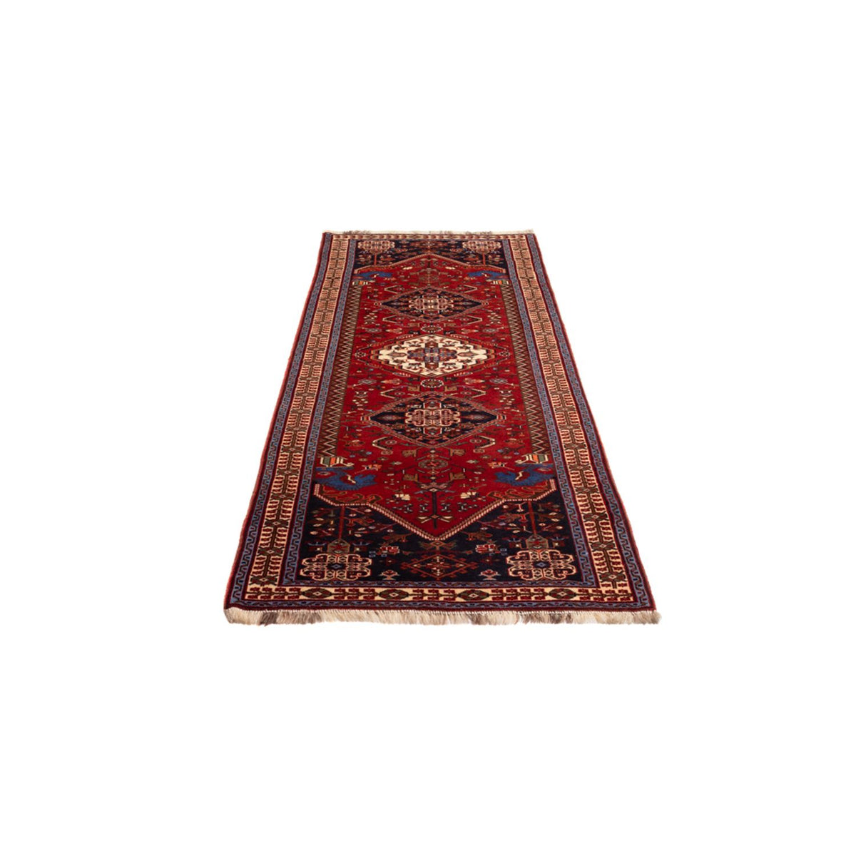 Tapis de couloir Tapis persan - Nomadic - 248 x 85 cm - rouge