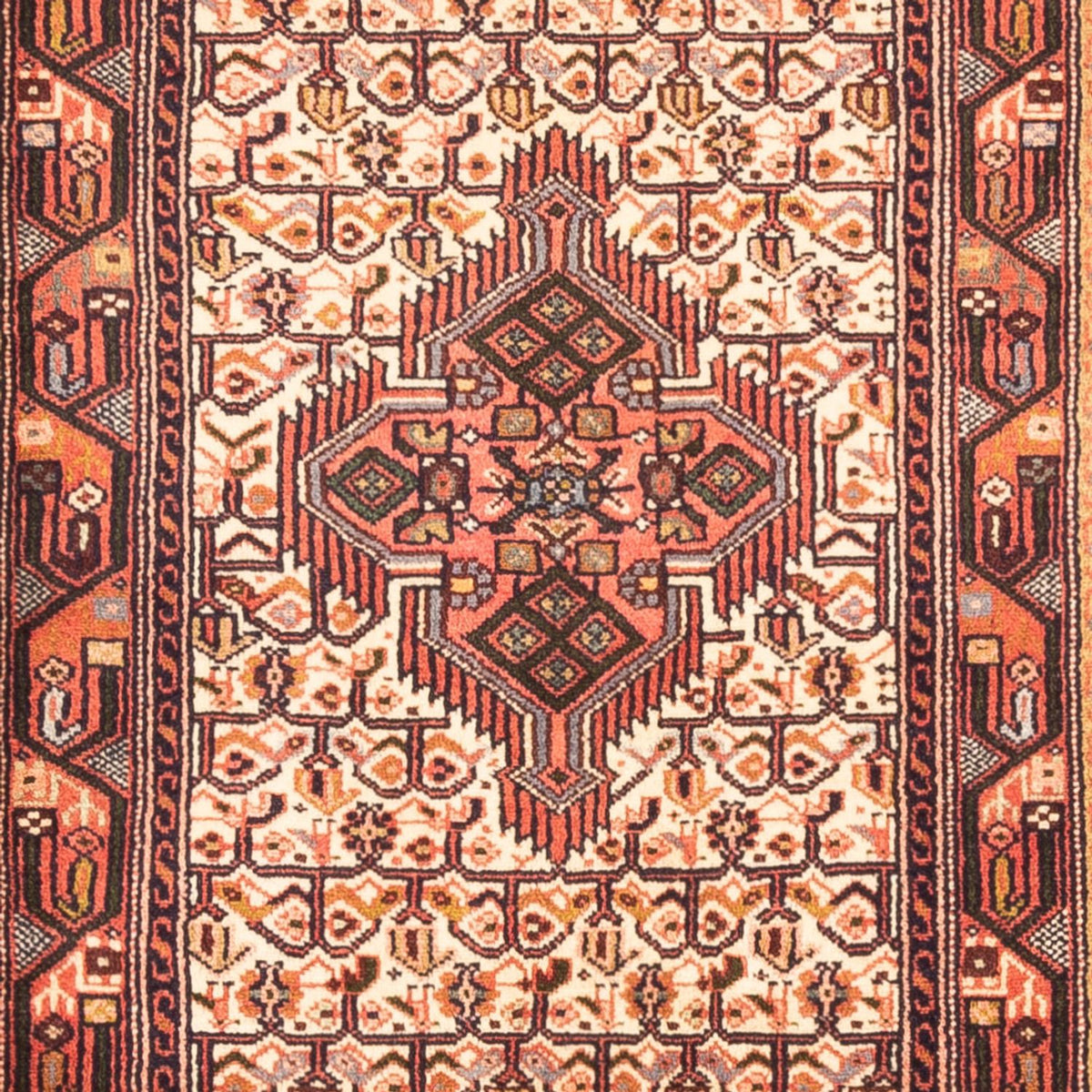 Tapis de couloir Tapis persan - Nomadic - 290 x 83 cm - crème
