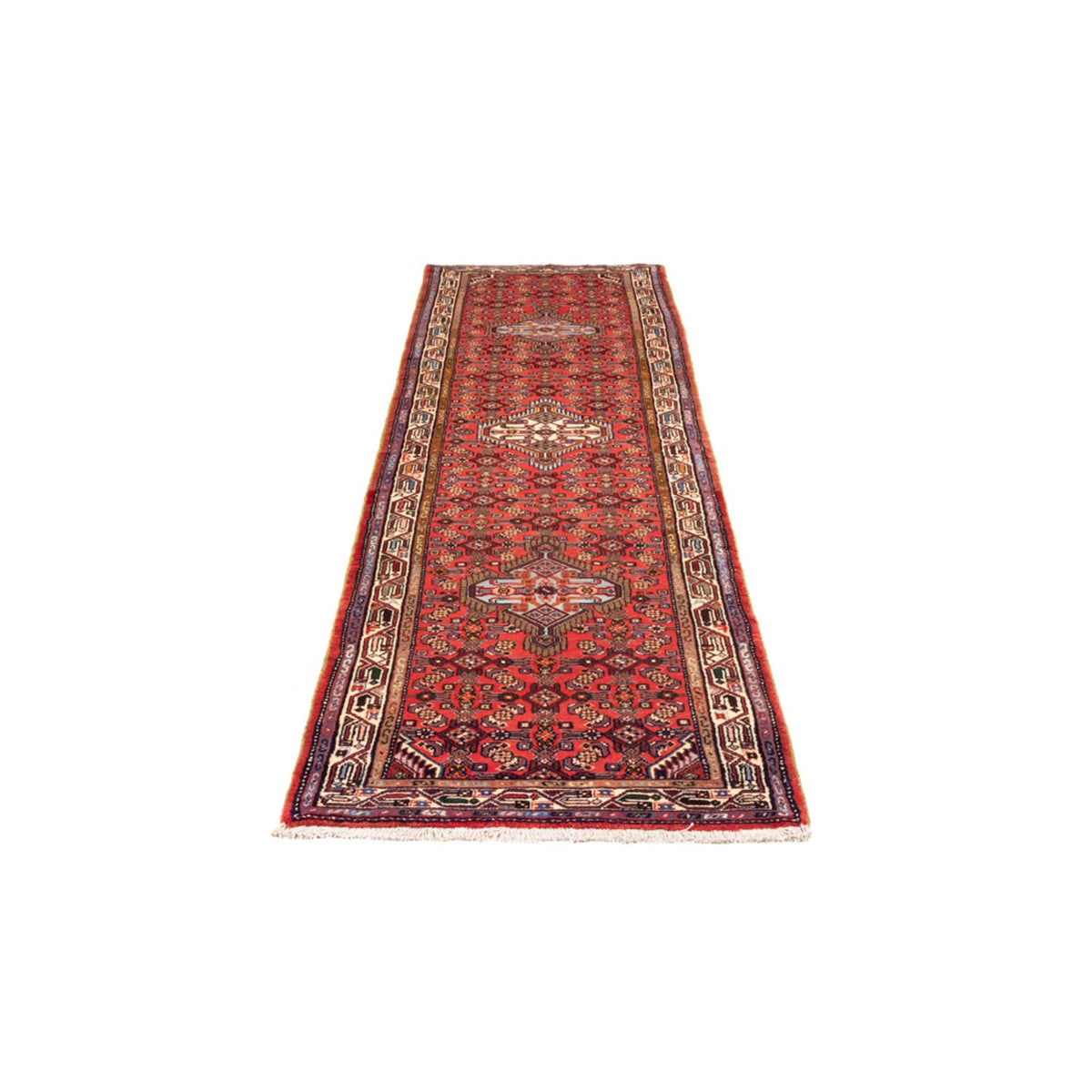 Tapis de couloir Tapis persan - Nomadic - 282 x 77 cm - rouge