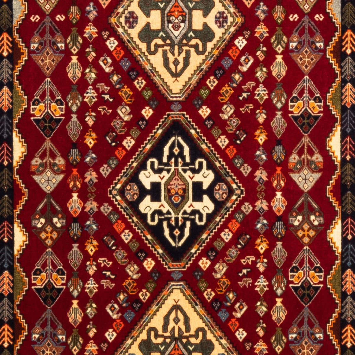 Tapis de couloir Tapis persan - Nomadic - 308 x 82 cm - rouge