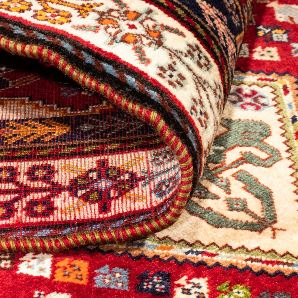 Tapis de couloir Tapis persan - Nomadic - 308 x 82 cm - rouge