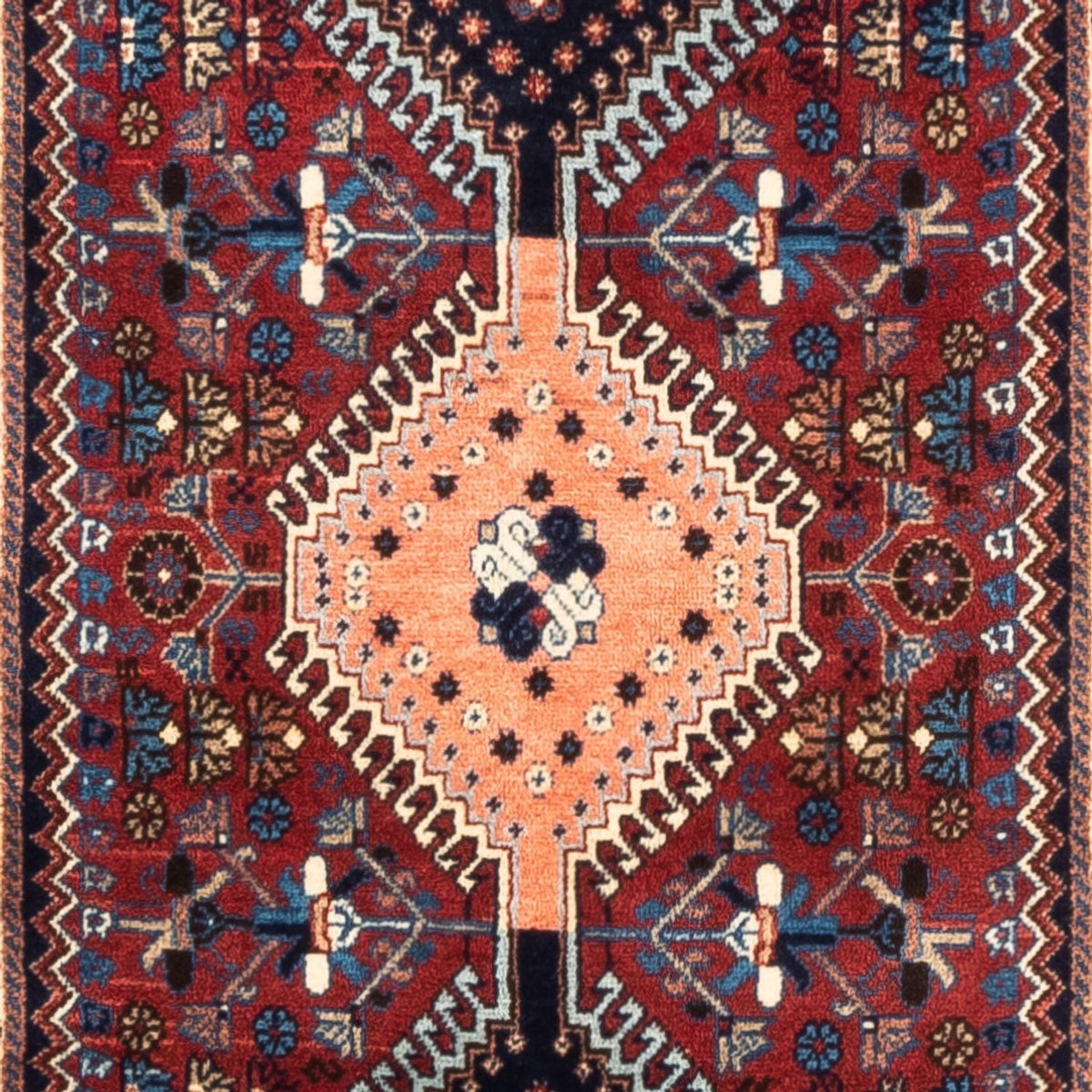 Tapis de couloir Tapis persan - Nomadic - 294 x 87 cm - rouge