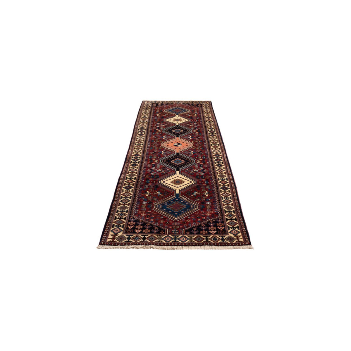 Tapis de couloir Tapis persan - Nomadic - 294 x 87 cm - rouge