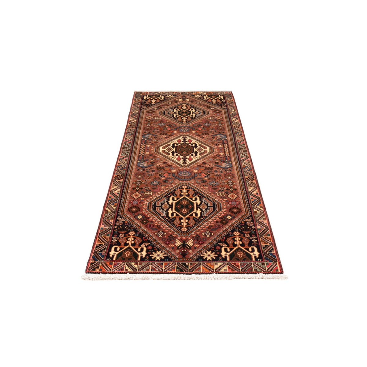 Tapis de couloir Tapis persan - Nomadic - 240 x 80 cm - marron