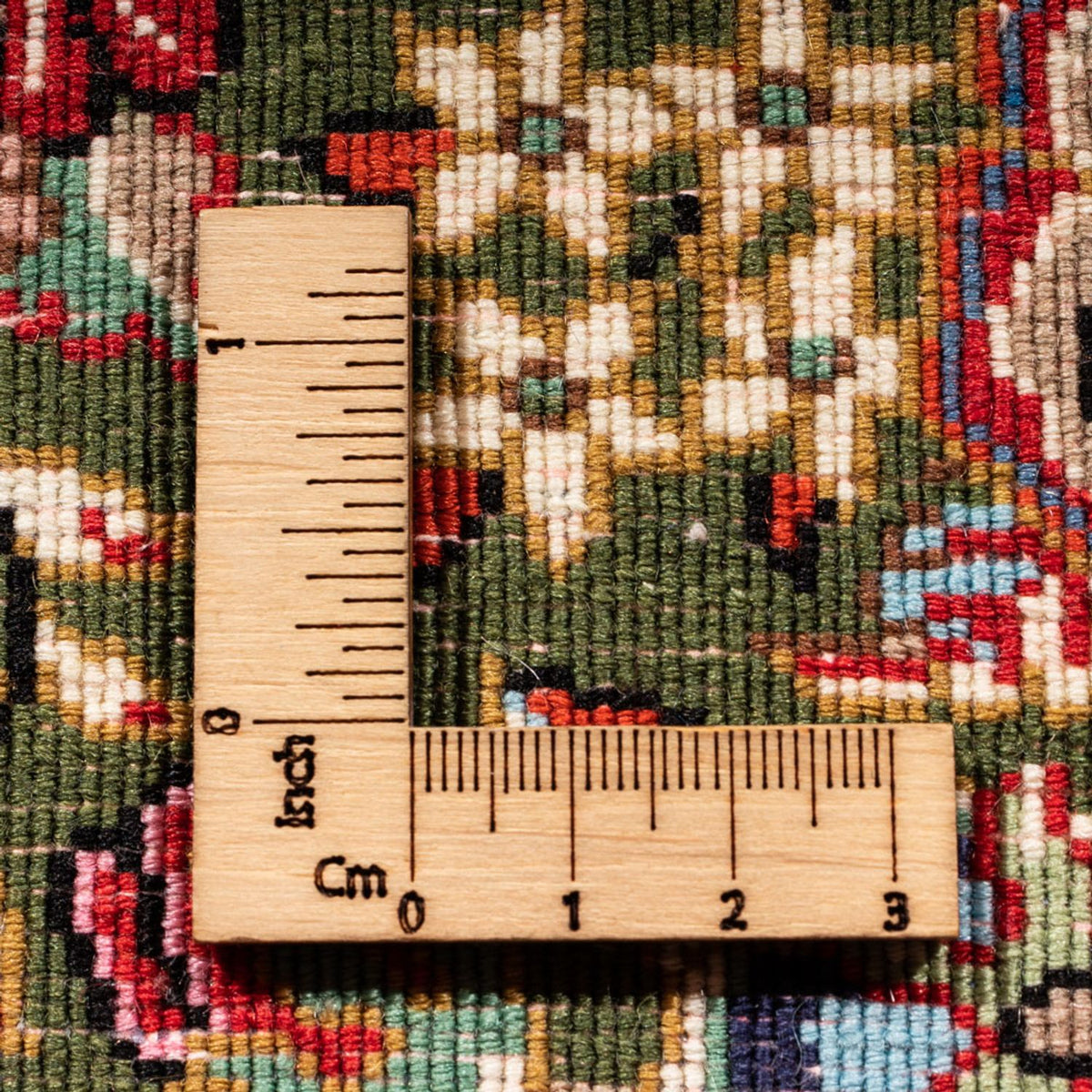 Tapis de couloir Tapis persan - Ghom - 295 x 80 cm - vert