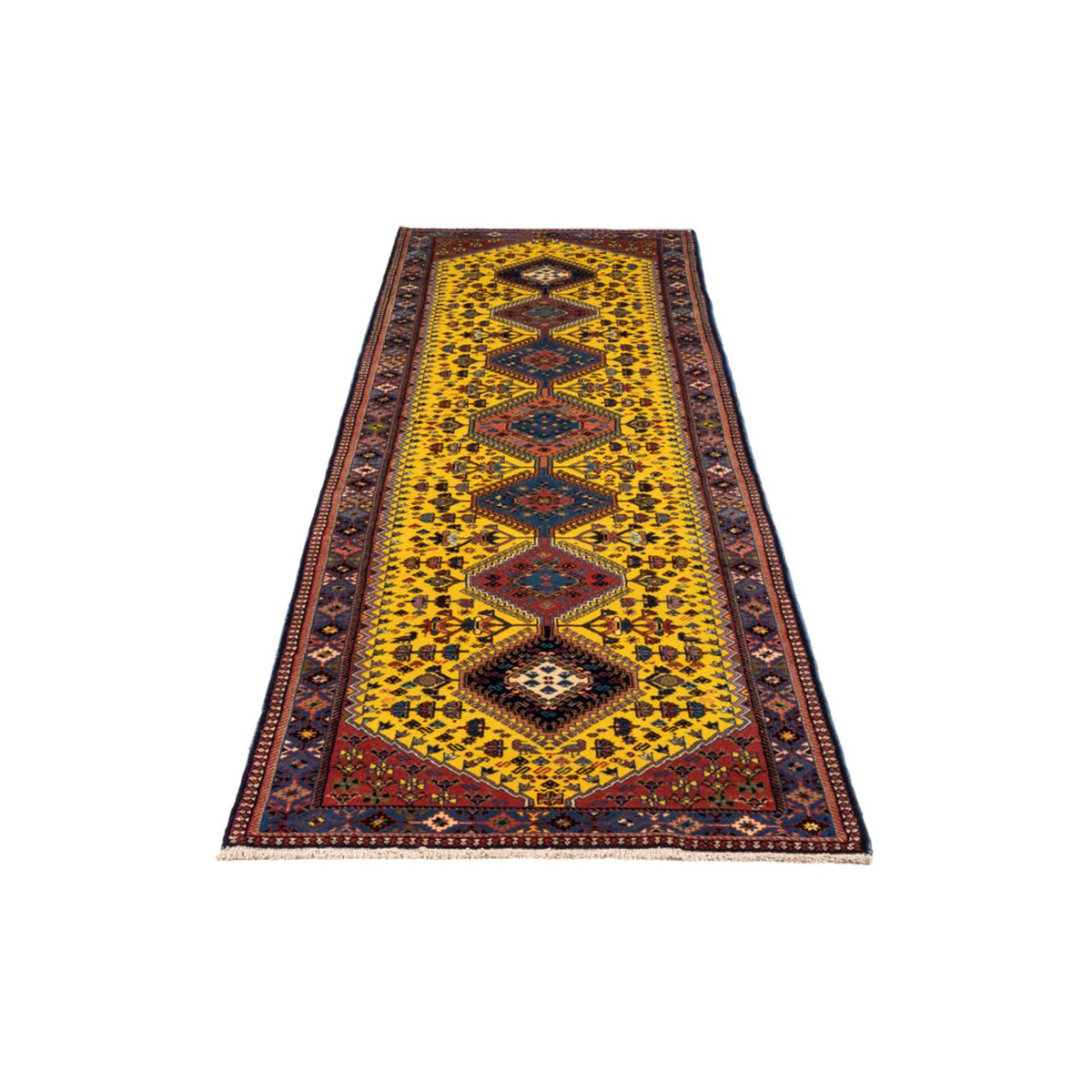 Tapis de couloir Tapis persan - Nomadic - 287 x 80 cm - jaune