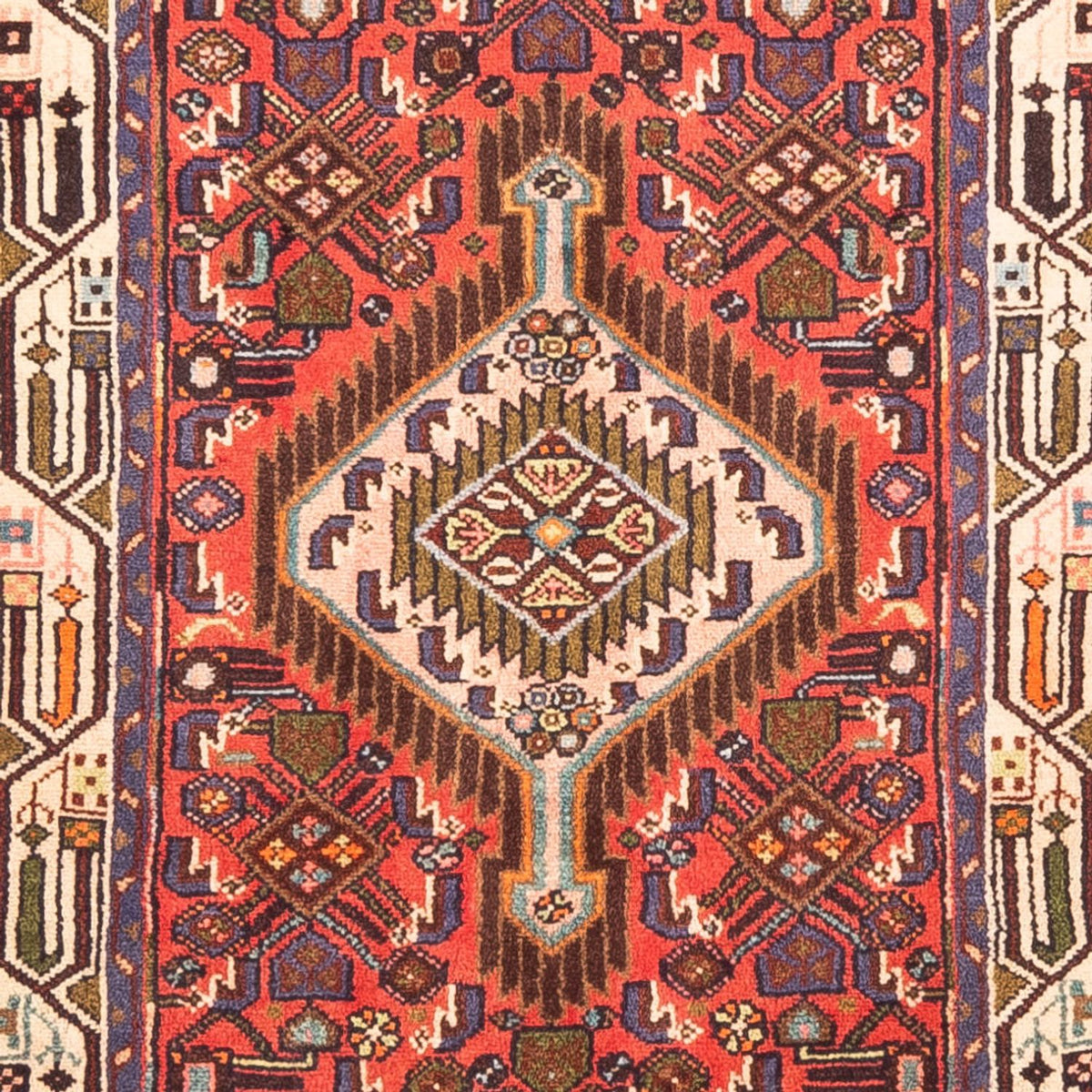 Tapis de couloir Tapis persan - Nomadic - 284 x 75 cm - rouge