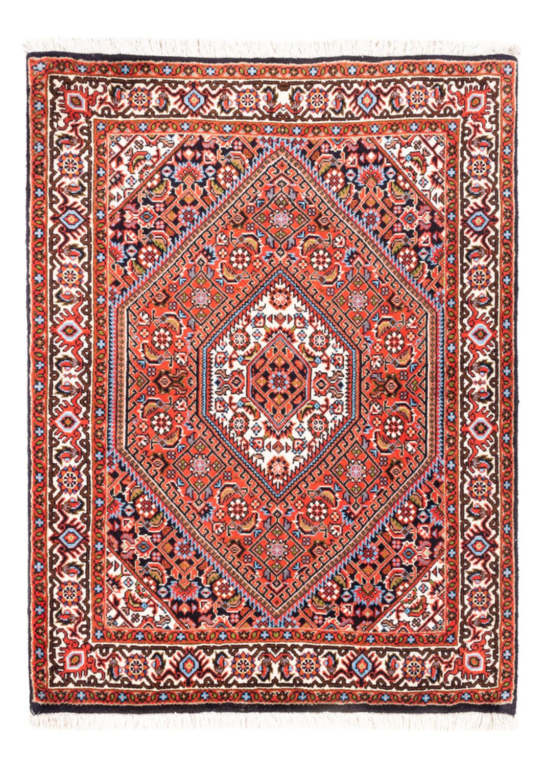Tapis persan - Bidjar - 90 x 77 cm - rouge