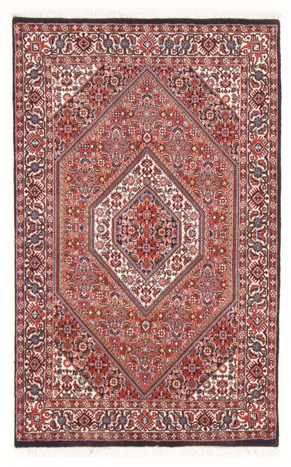 Tapis persan - Bidjar - 134 x 88 cm - rouge
